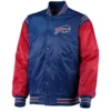 Buffalo-Bills-Enforcer-Full-Snap-Satin-Varsity-Jacket-BlueRed-LeatherMoto