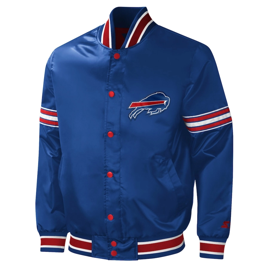 Buffalo-Bills-Midfield-Full-Snap-Satin-Varsity-Jacket-Blue-TeamJacketShop