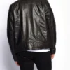 Cafe Racer Rustic Black Mens Leather Biker Jacket (2)