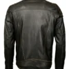 Cafe Racer Rustic Black Mens Leather Biker Jacket (3)