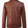 Canyon Brown Leather Moto Jacket – Rugged Biker Design with Distinctive Zip Detailing (2)