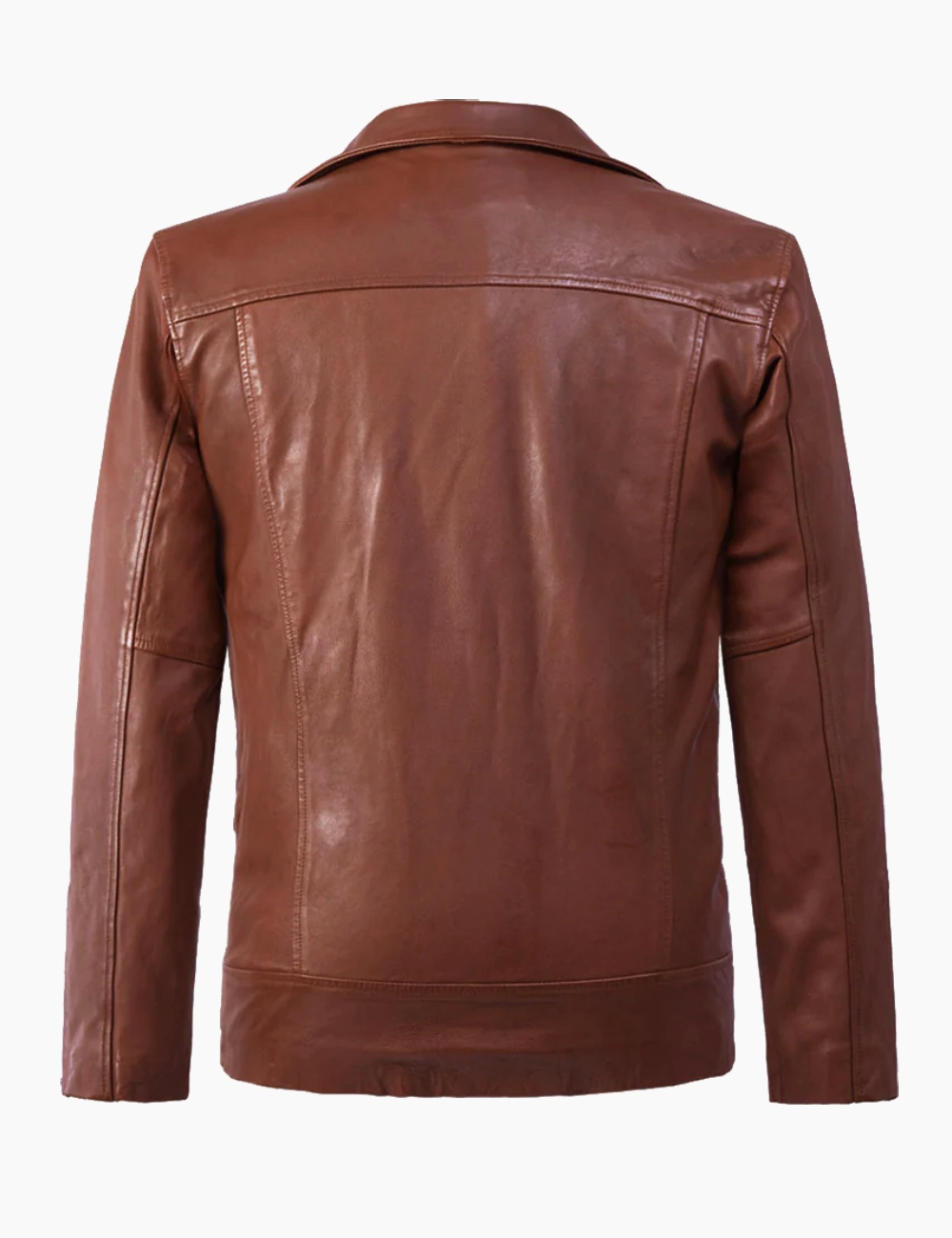 Canyon Brown Leather Moto Jacket – Rugged Biker Design with Distinctive Zip Detailing (2)