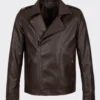 Chestnut Rider Brown Leather Moto Jacket – Sleek and Minimalist Biker Design (5)