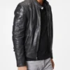Chic Urban Men's Explorer Real Leather Jacket with Removable Gray Hooded (2)