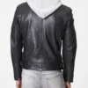 Chic Urban Men's Explorer Real Leather Jacket with Removable Gray Hooded (3)