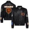 Chicago-Bears-Jeff-Hamilton-Black-Leather-Varsity-Jacket-LeatherMoto