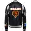 Chicago-Bears-Jeff-Hamilton-Black-Vegan-Full-Snap-Leather-Varsity-Jacket-LeatherMoto