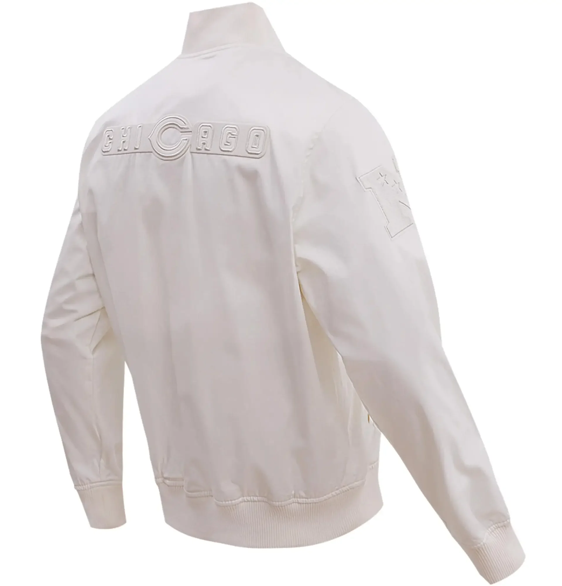 Chicago-Bears-Pro-Standard-Neutral-Full-Zip-Satin-Varsity-Jacket-LeatherMoto