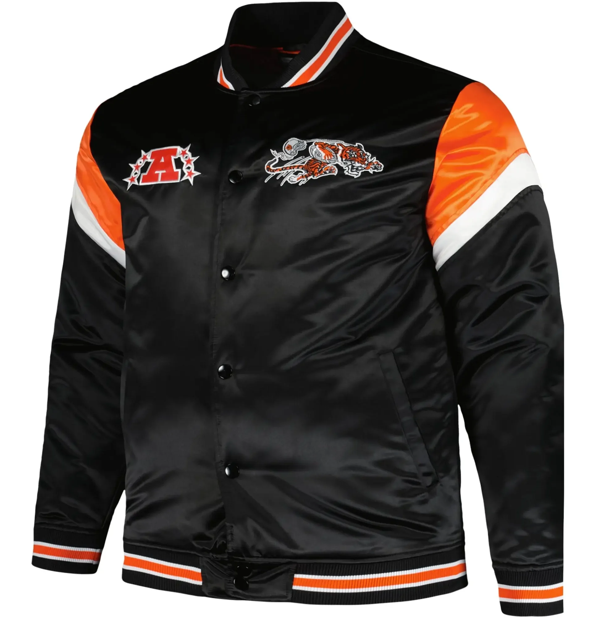 Cincinnati-Bengals-Big-Tall-Satin-Full-Snap-Black-Varsity-Jacket-LeatherMoto