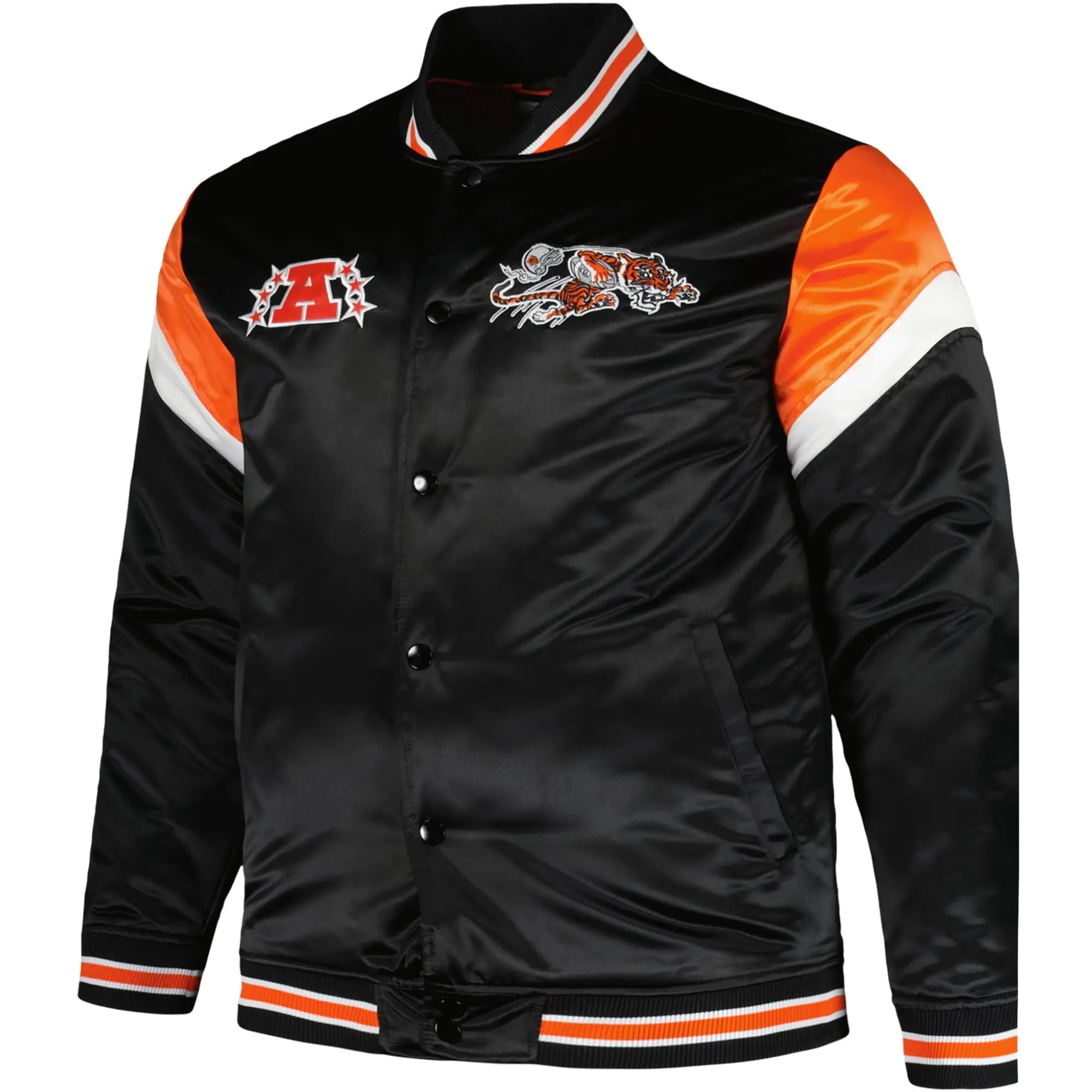 Cincinnati-Bengals-Big-Tall-Satin-Full-Snap-Black-Varsity-Jacket-LeatherMoto