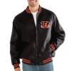 Cincinnati-Bengals-G-III-Sports-by-Carl-Banks-Black-Stiff-Pleather-Varsity-Jacket-LeatherMoto
