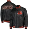 Cincinnati-Bengals-G-III-Sports-by-Carl-Banks-Black-Stiff-Pleather-Varsity-Jacket-LeatherMoto