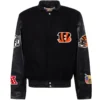 Cincinnati-Bengals-Jeff-Hamilton-Black-Wool-Leather-Varsity-Jacket-LeatherMoto