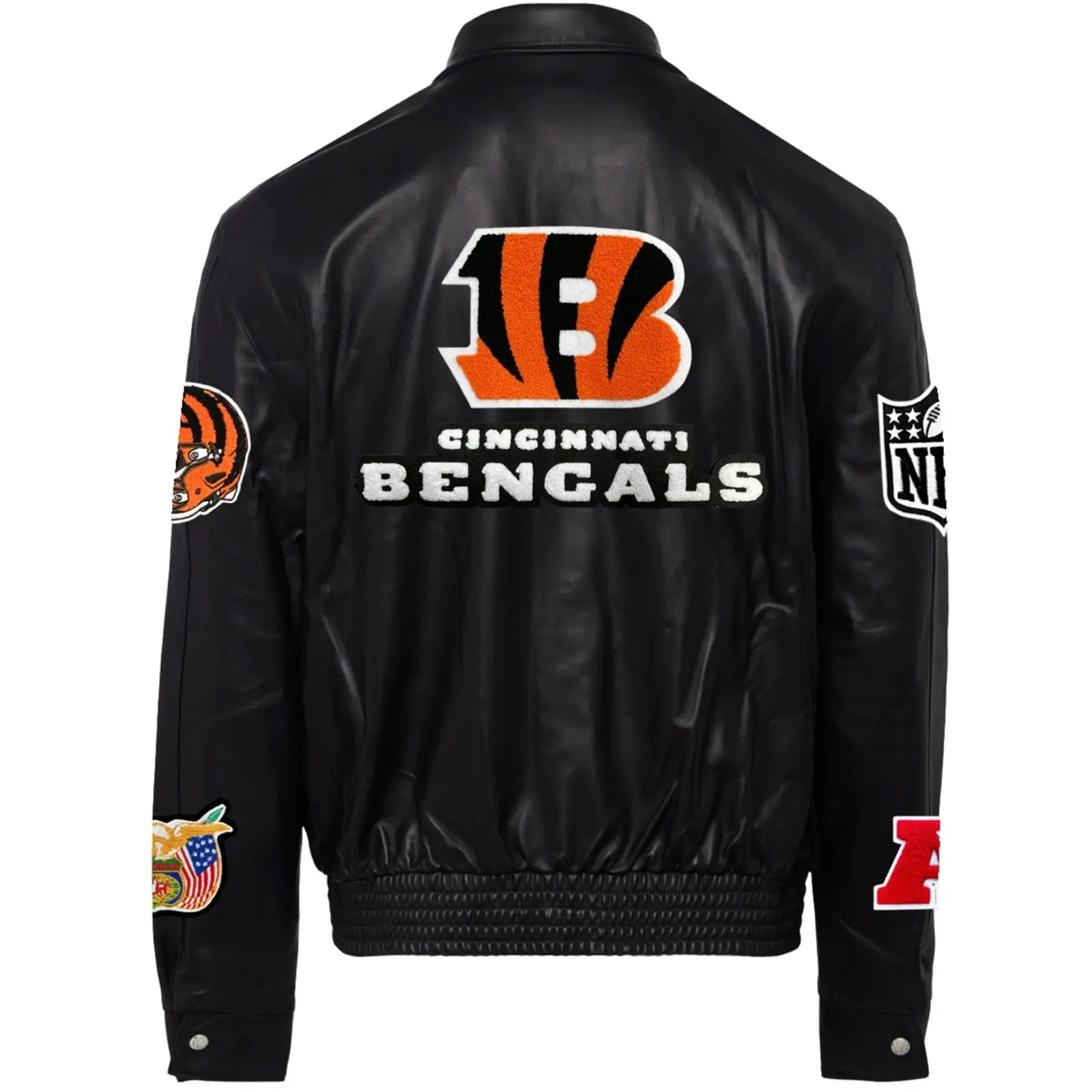 Cincinnati-Bengals-Jeff-Hamilton-Leather-Varsity-Jacket-LeatherMoto