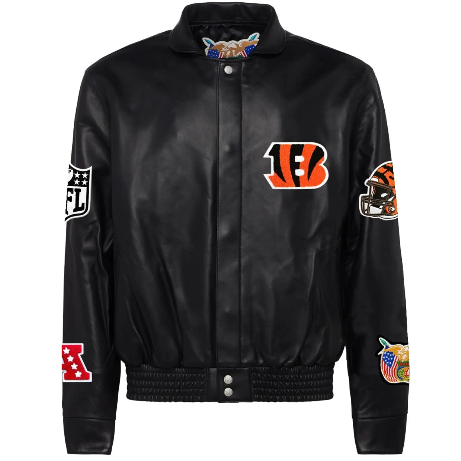 Cincinnati-Bengals-Jeff-Hamilton-Leather-Varsity-Jacket-LeatherMoto