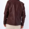 Classic Leather Biker Jacket Sleek Design with Streamlined Fit and Premium Detailing (4)