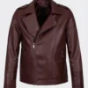 Classic Leather Biker Jacket Sleek Design with Streamlined Fit and Premium Detailing (6)