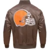 Cleveland-Browns-Pro-Standard-Satin-Varsity-Brown-Jacket-LeatherMoto