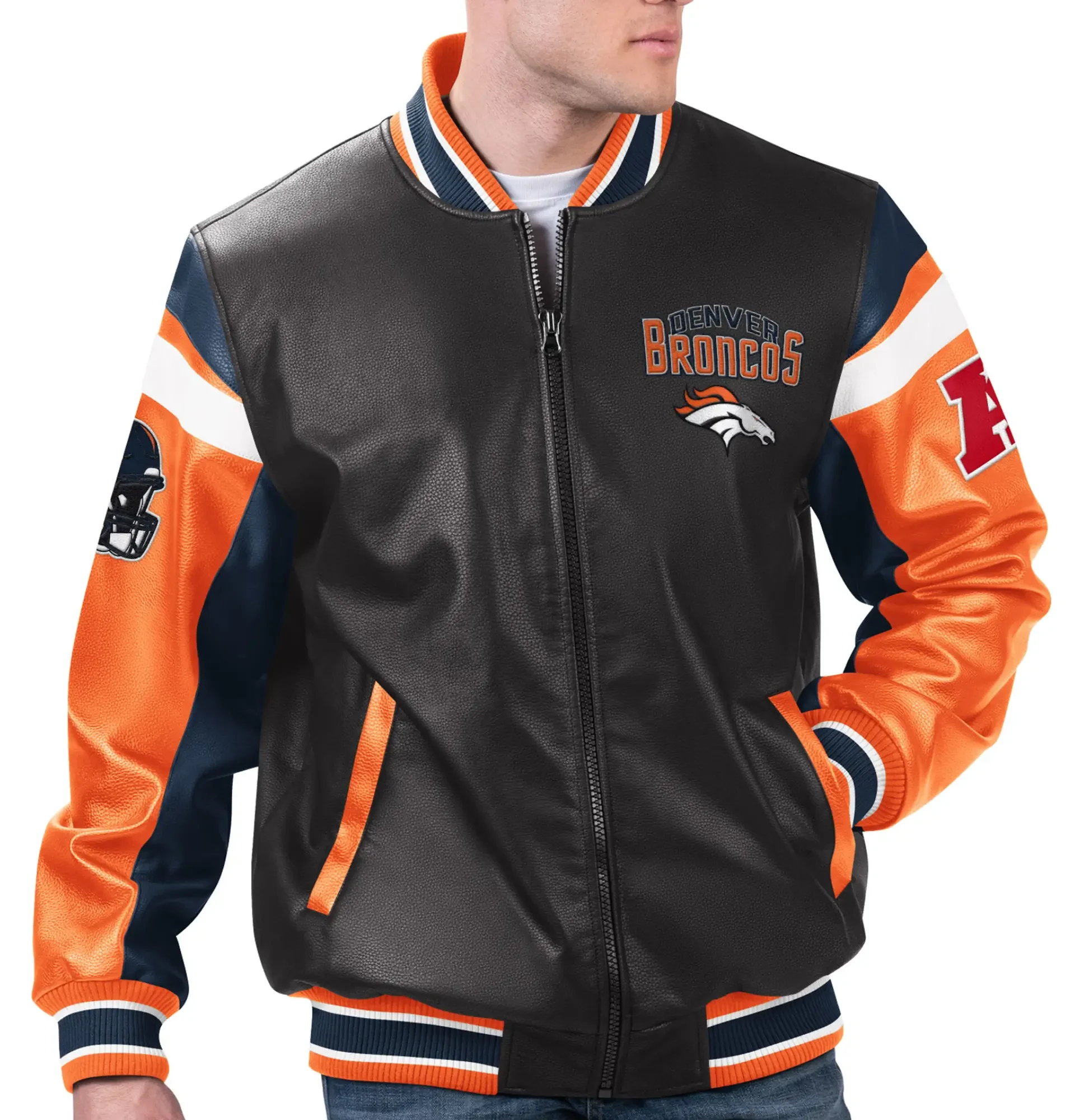 Denver-Broncos-G-III-Sports-by-Carl-Banks-Zipper-Varsity-Jacket-LeatherMoto