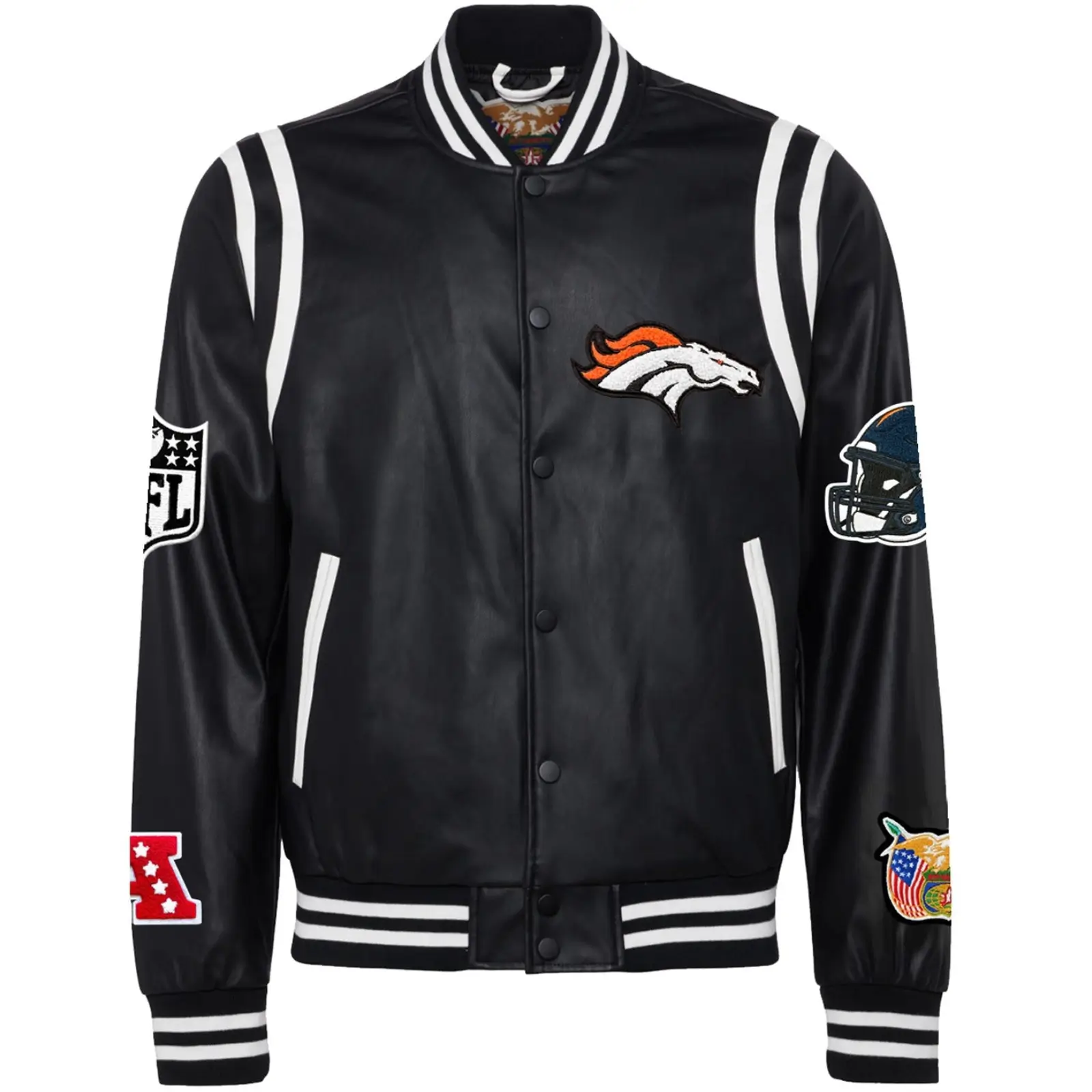 Denver-Broncos-Jeff-Hamilton-Black-Leather-Varsity-Jacket-LeatherMoto