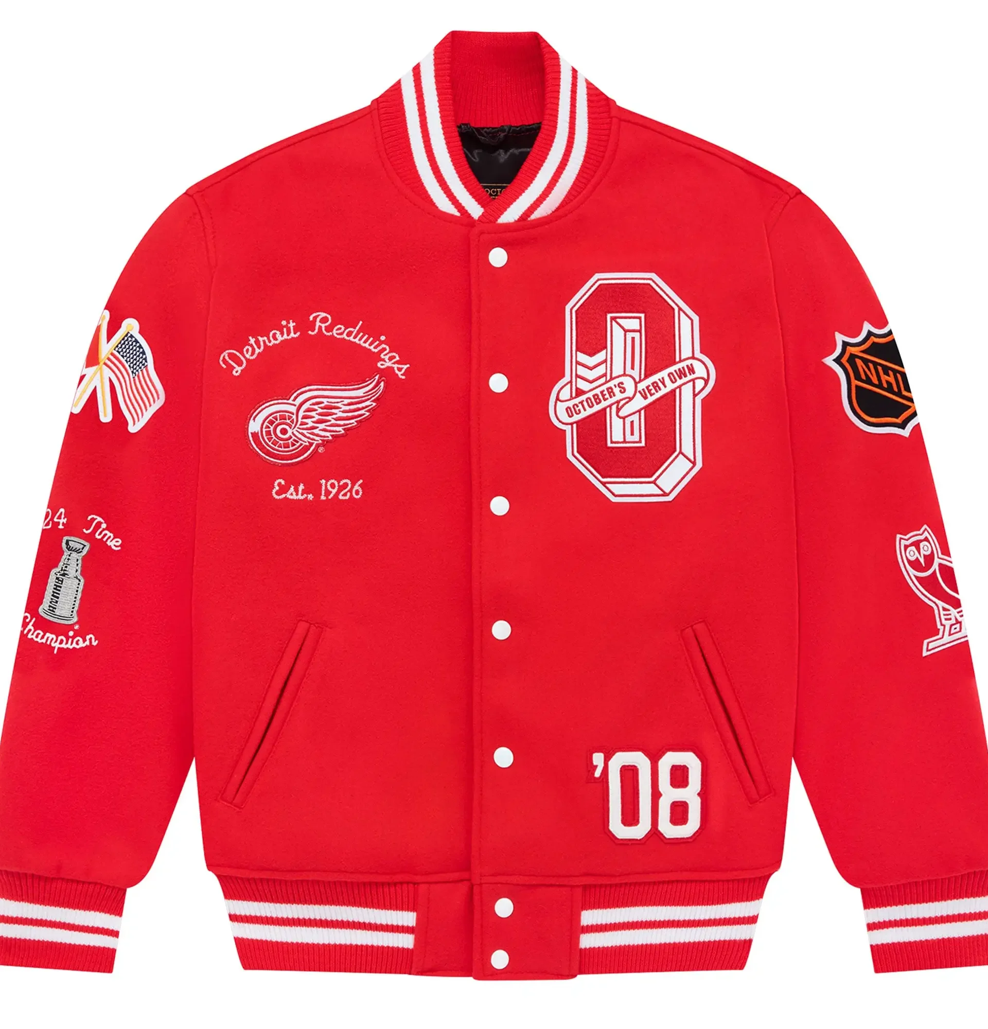 Detroit-Red-Wings-OVO-x-NHL-Red-Full-Snap-Wool-Varsity-Jacket-leather moto leather moto (8)