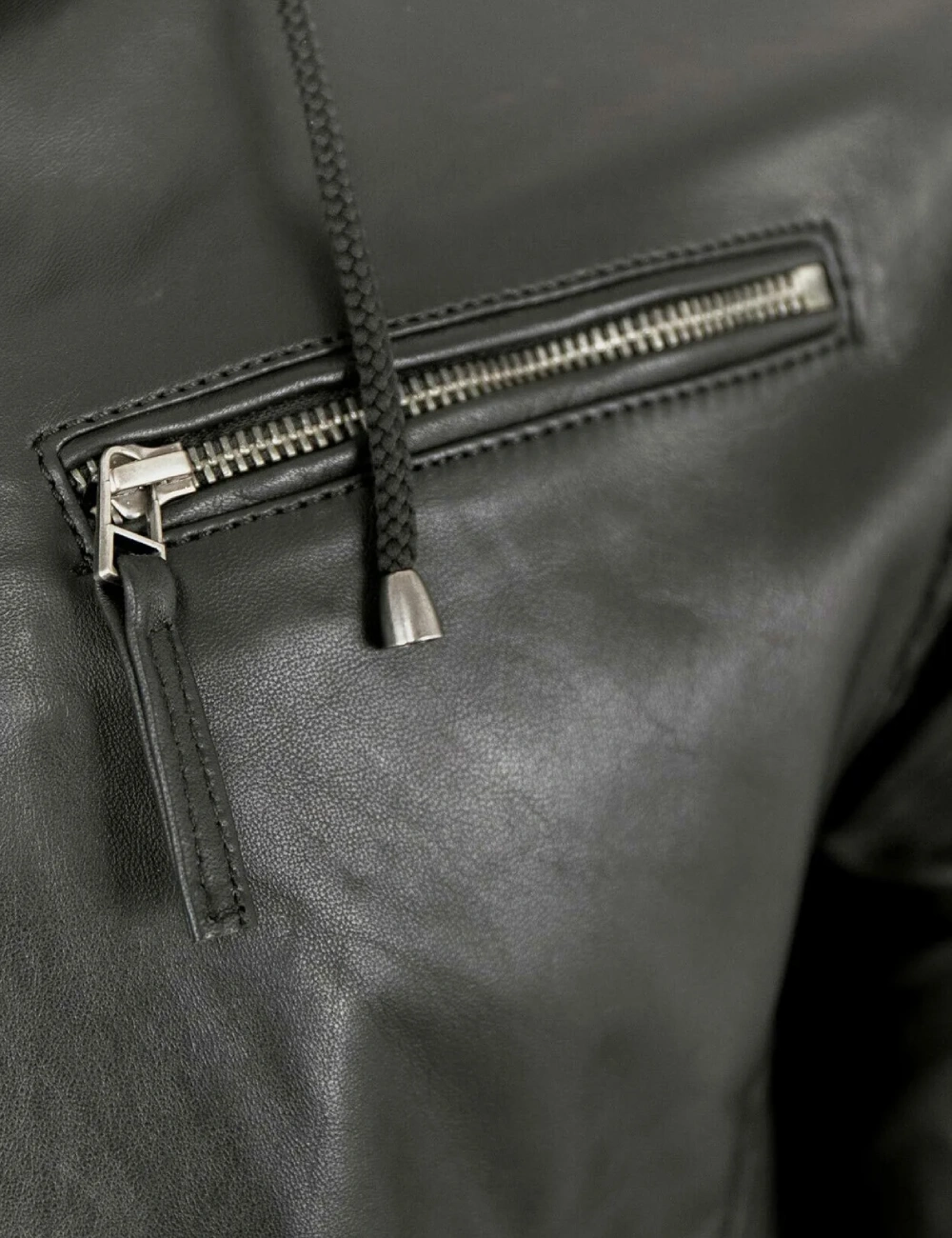Forest Green Urban Leather Jacket with Removable Hood (2)