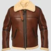 Heritage-Inspired B-3 Sheepskin Bomber Luxurious Leather with Iconic Design (1)