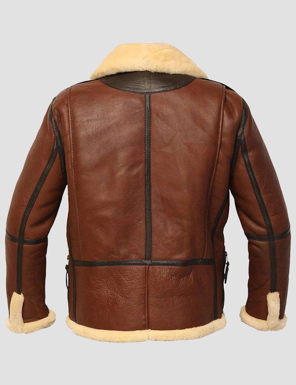 Heritage-Inspired B-3 Sheepskin Bomber Luxurious Leather with Iconic Design (2)