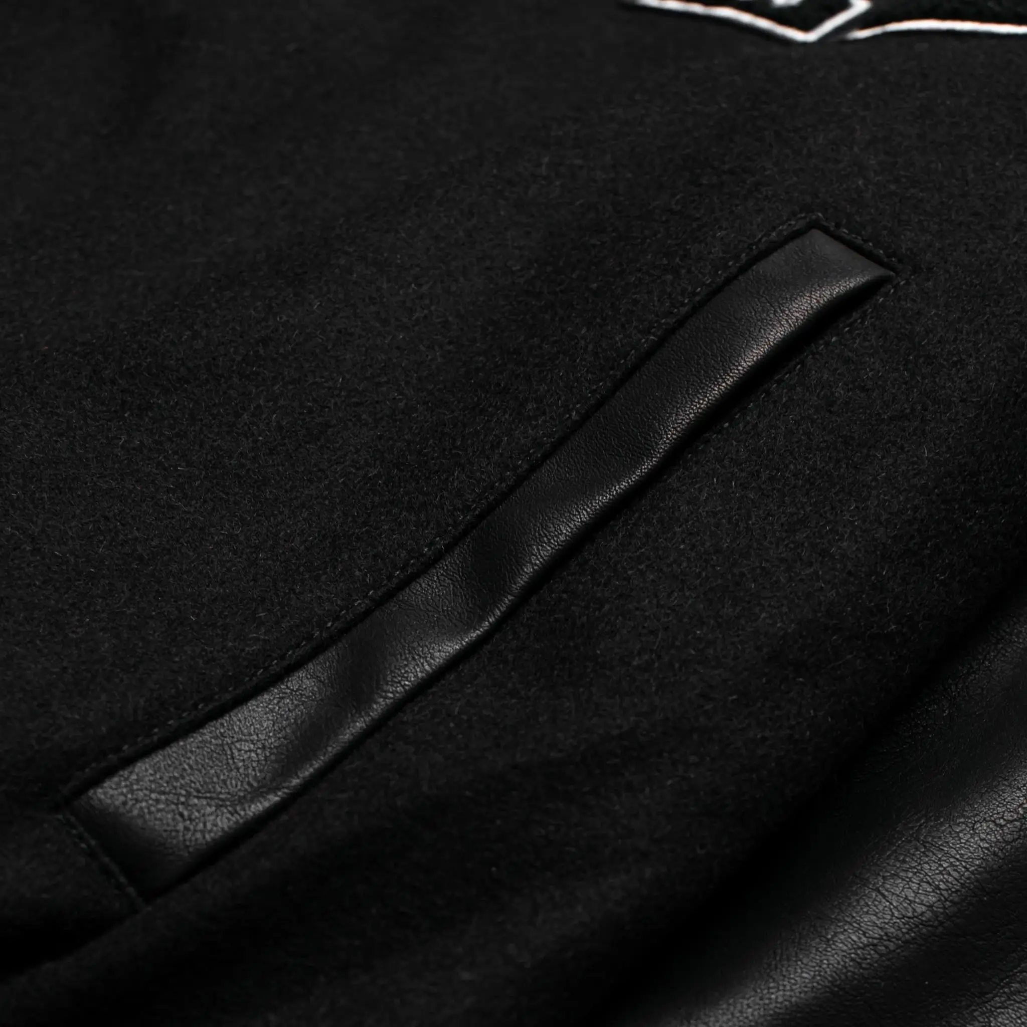 Homme-Vancouver-Logo-Black-Wool-Leather-Varsity-Jacket-leather moto (4)
