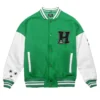 Homme-Vancouver-Logo-GreenWhite-Wool-Leather-Varsity-Jacket-leather moto (1)