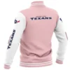 Houston-Texans-Classic-Rib-Satin-Varsity-Jacket-Pink-White-LeatherMoto