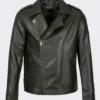 Hunter’s Trail Olive Green Leather Jacket – Rugged Biker Style with Earthy Tones (4)