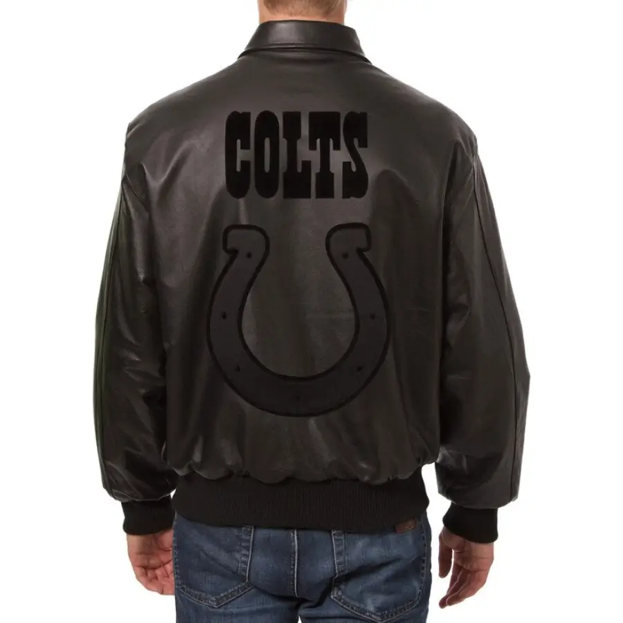 Indianapolis-Colts-Black-Leather-Bomber-Varsity-Jacket-LeatherMoto