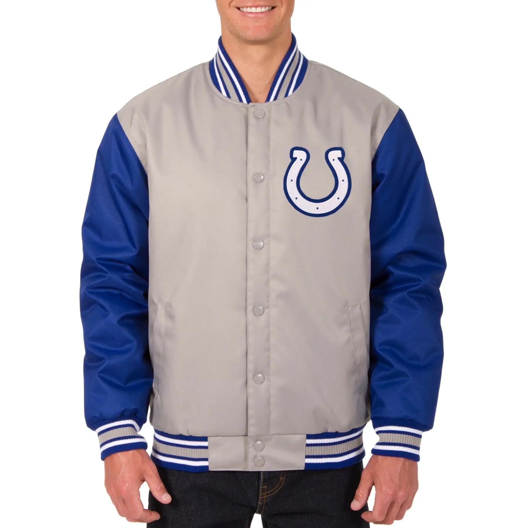 Indianapolis-Colts-Classic-Rib-Satin-Varsity-Jacket-Gray-Blue-LeatherMoto