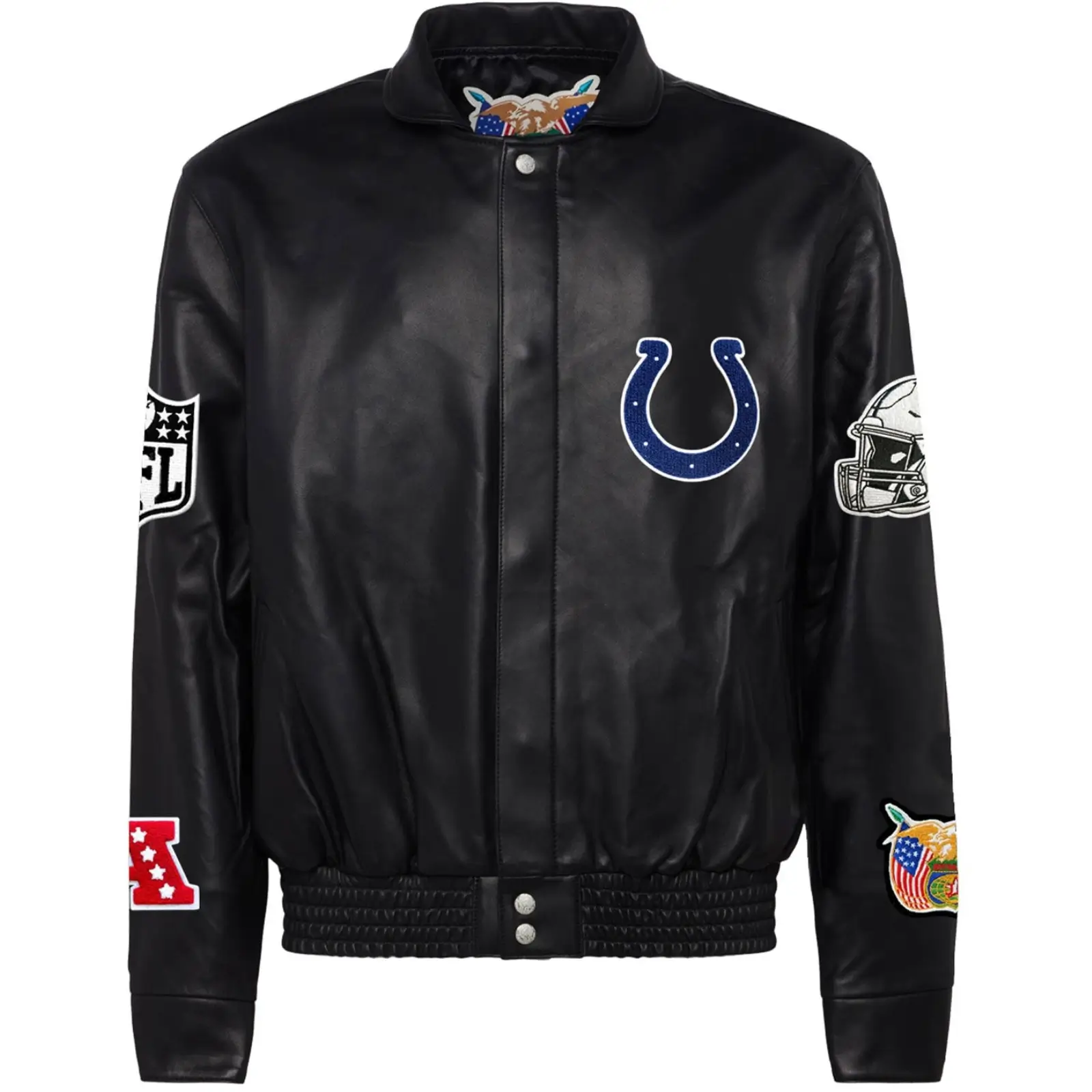 Indianapolis-Colts-Jeff-Hamilton-Leather-Varsity-Jacket-LeatherMoto