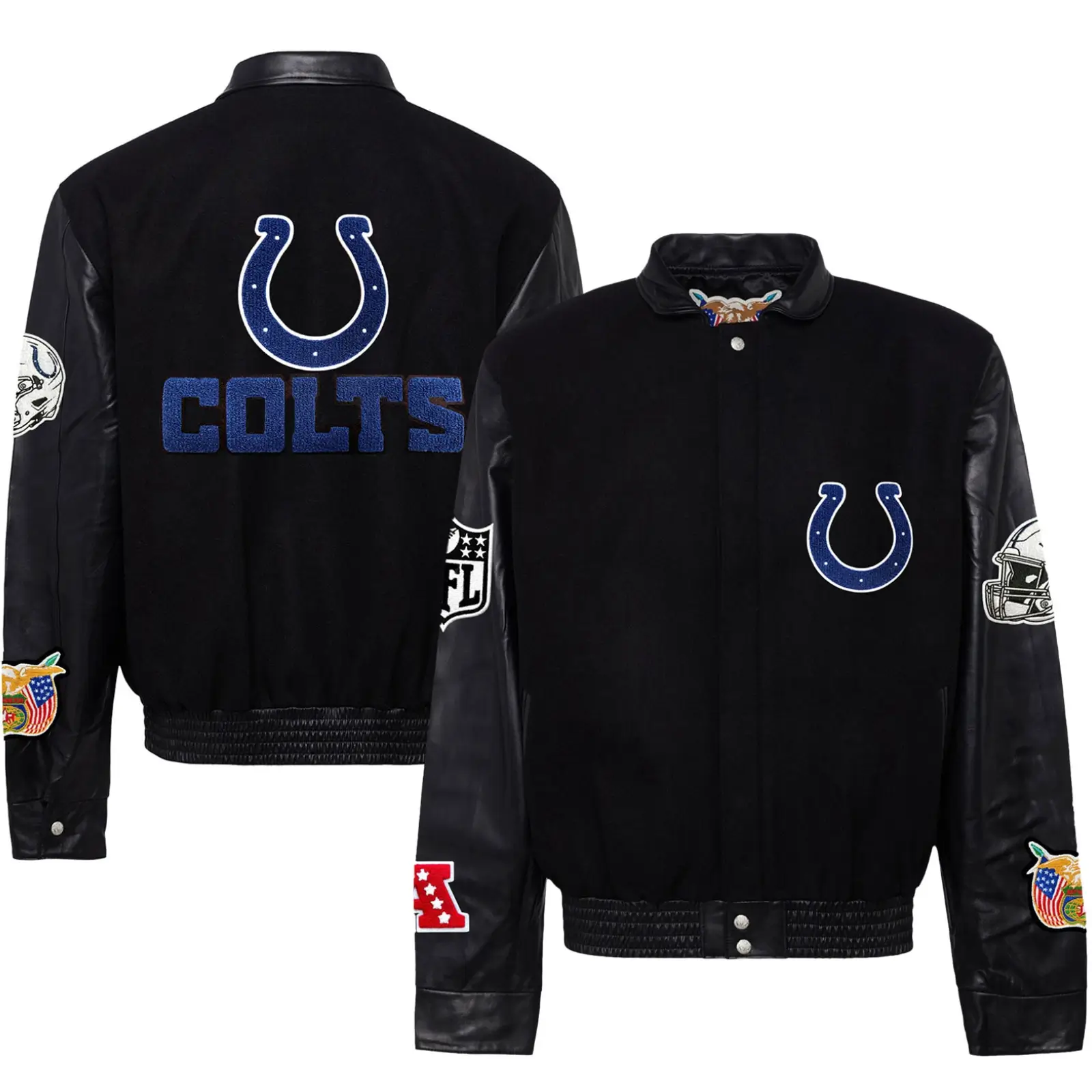 Indianapolis-Colts-Jeff-Hamilton-Wool-Leather-Varsity-Jacket-LeatherMoto