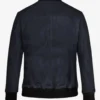 LM Signature Pure Suede Blue Bomber Leather Jacket (2)