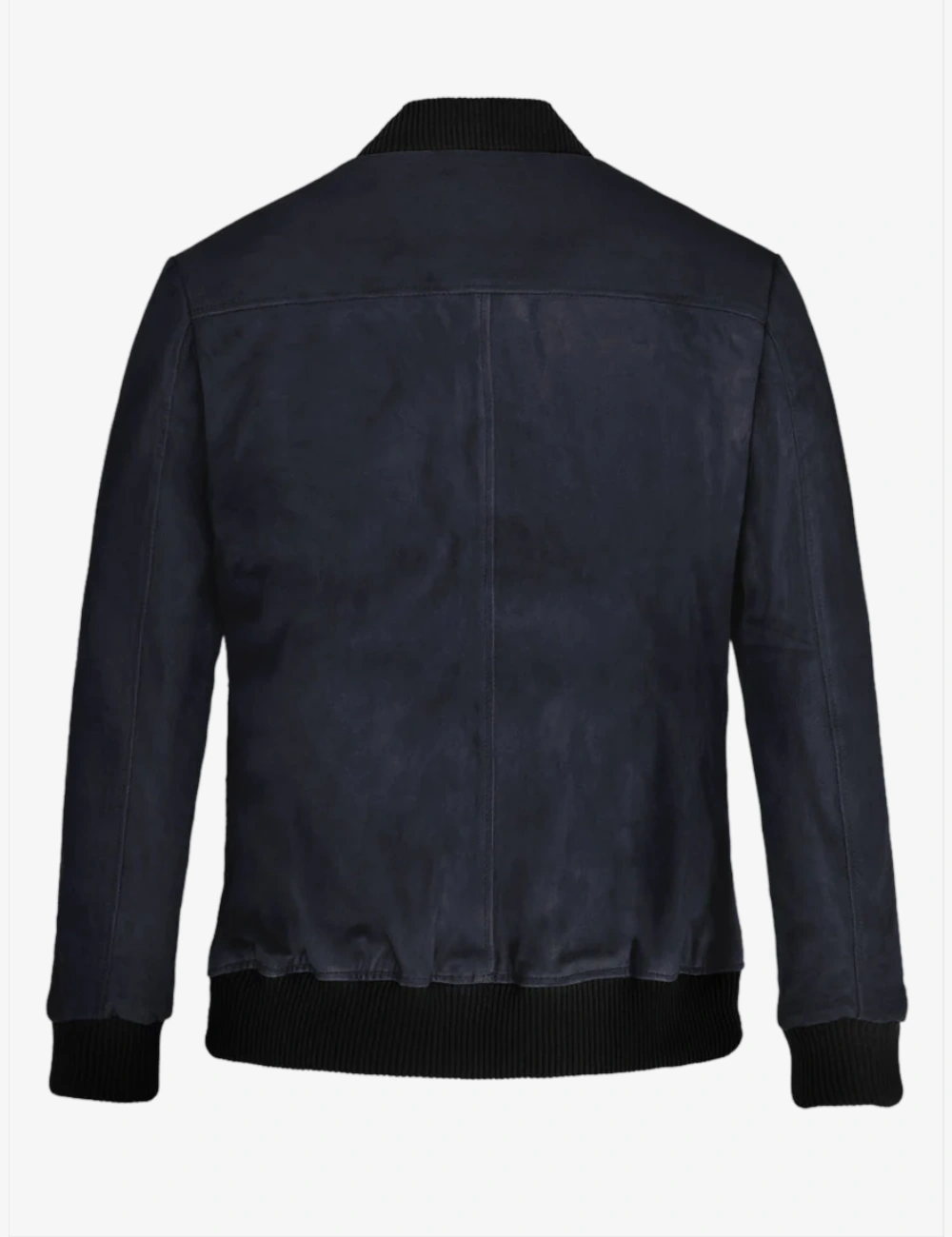 LM Signature Pure Suede Blue Bomber Leather Jacket (2)