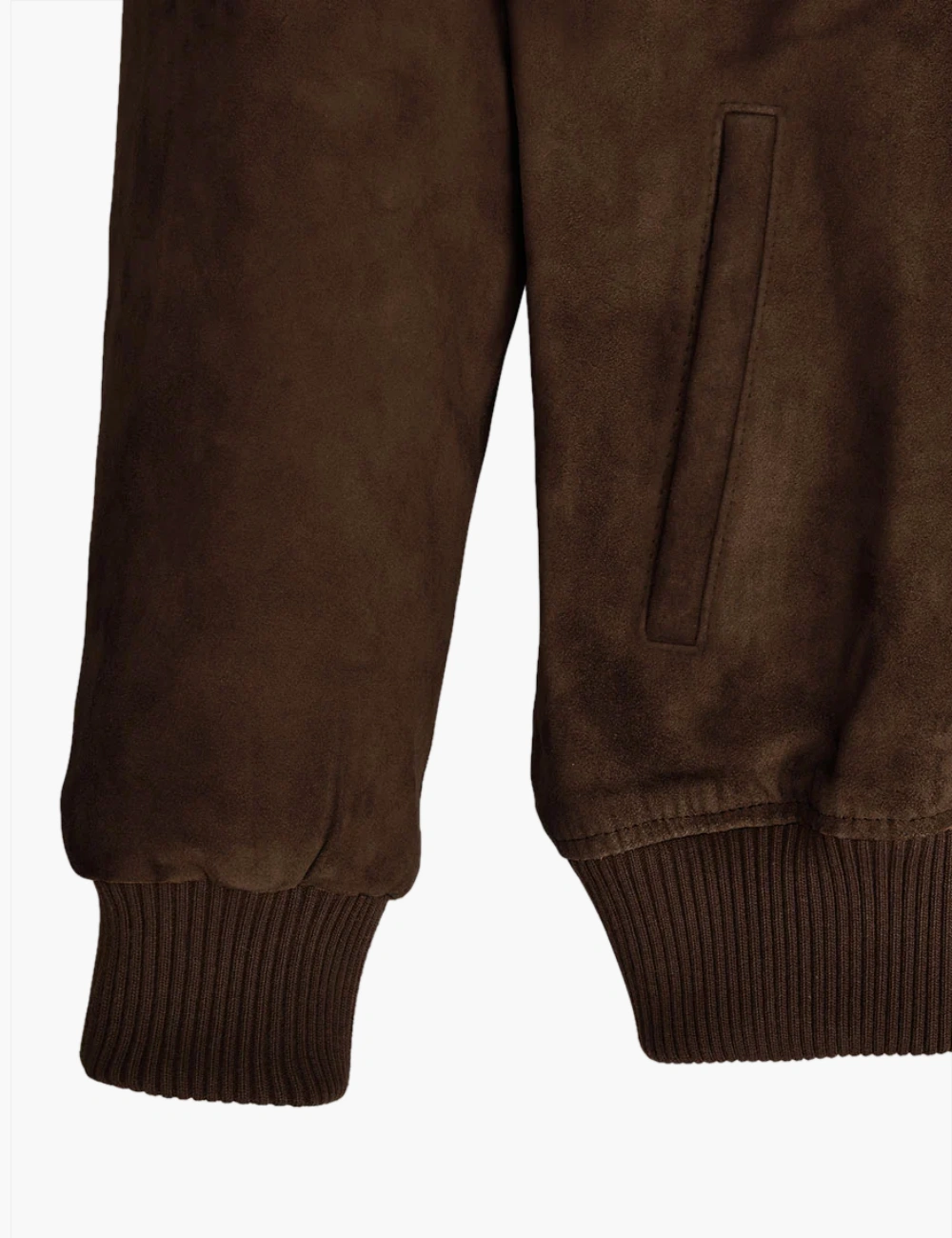 LM Signature Pure Suede Brown Bomber Leather Jacket (2)