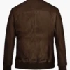 LM Signature Pure Suede Brown Bomber Leather Jacket (3)