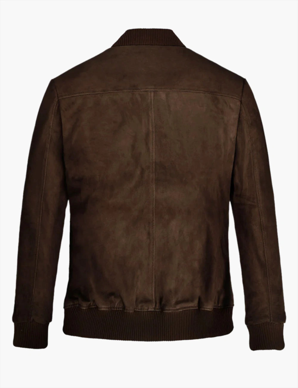 LM Signature Pure Suede Brown Bomber Leather Jacket (3)