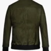 LM Signature Pure Suede Green Bomber Leather Jacket (2)