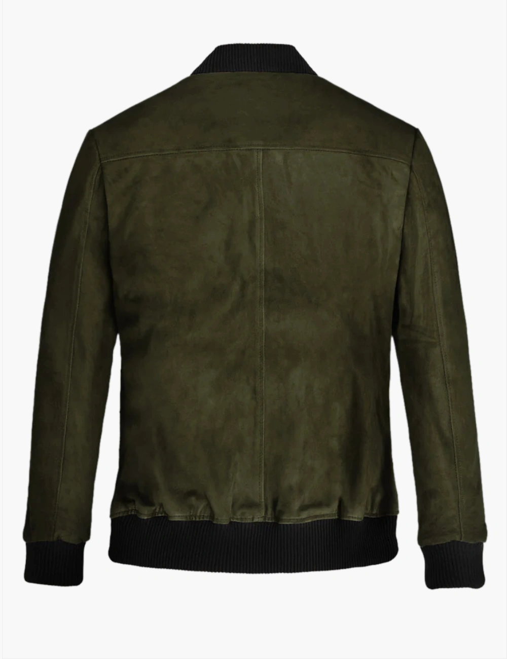LM Signature Pure Suede Green Bomber Leather Jacket (2)
