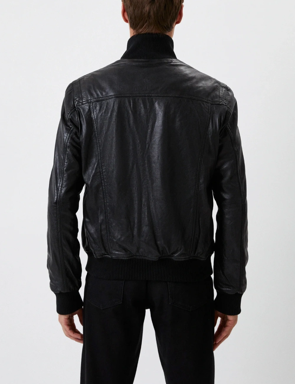 Legacy Black Aviator Bomber Leather Jacket (2)