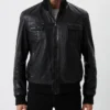 Legacy Black Aviator Bomber Leather Jacket (3)