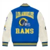 Los-Angeles-Rams-OVO-Royal-Full-Snap-Varsity-Jacket- leather moto2
