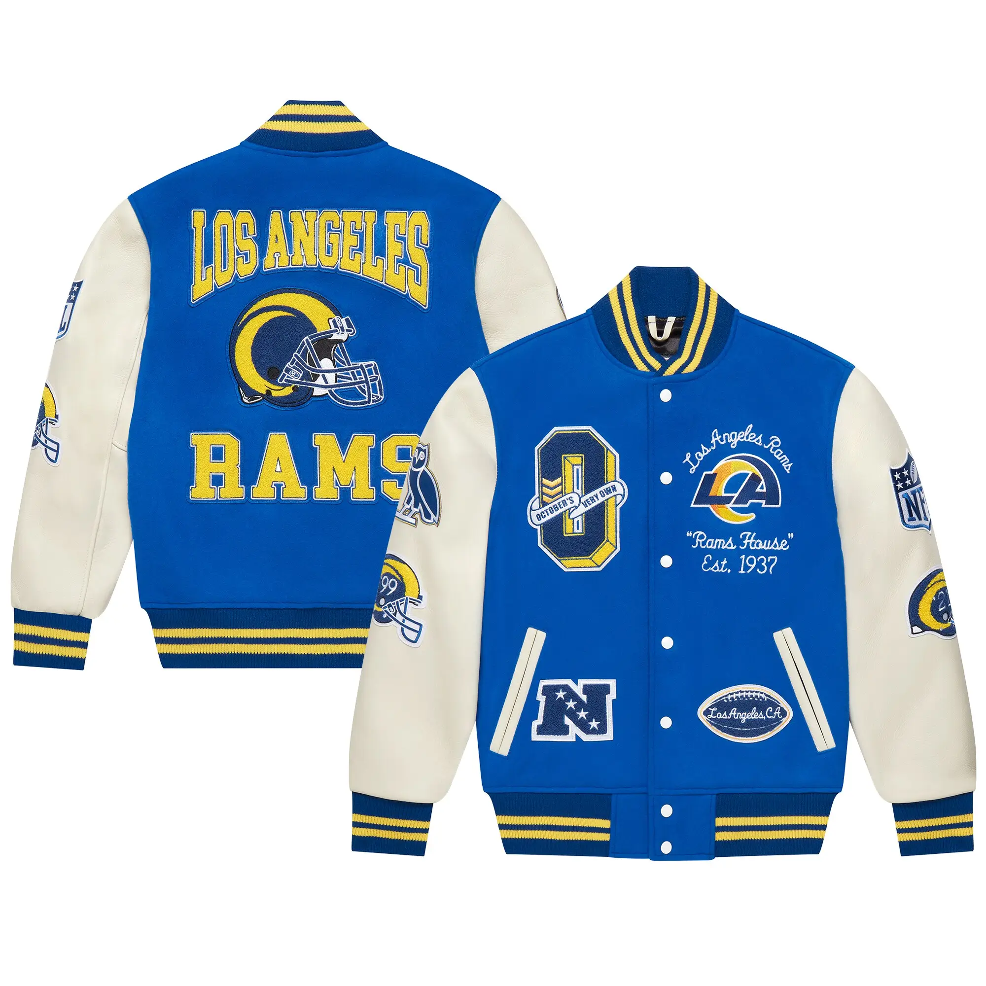 Los-Angeles-Rams-OVO-Royal-Full-Snap-Varsity-Jacket-lm6