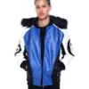 Mens-8-Ball-Blue-Hooded-Leather-Bomber-Jacket tea, (2)