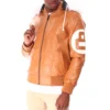 Mens-8-Ball-Light-Brown-Bomber-Leather-Jacket team