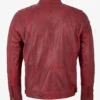 Men's Bold Ionic Red Racer Real Leather Jacket (6)
